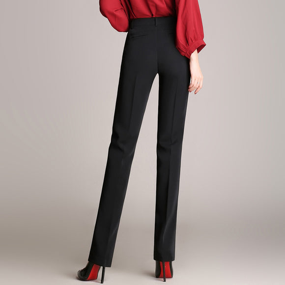 Pantalón de Vestir Ancho Talla Grande para Mujer - Estilo Casual Elegante