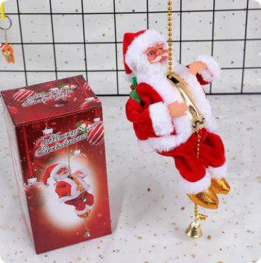 Papá Noel Escalador Eléctrico - Decoración Navideña Animada - Image 14