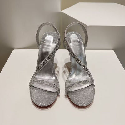Sandalias de Tacón Alto Stiletto con Pedrería en Forma de Serpiente - Diseño Sexy y Abierto - Image 4