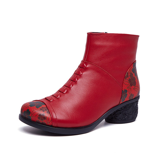 Zapatos de Cuero Genuino para Mamá con Forro de Algodón y Terciopelo - Image 4