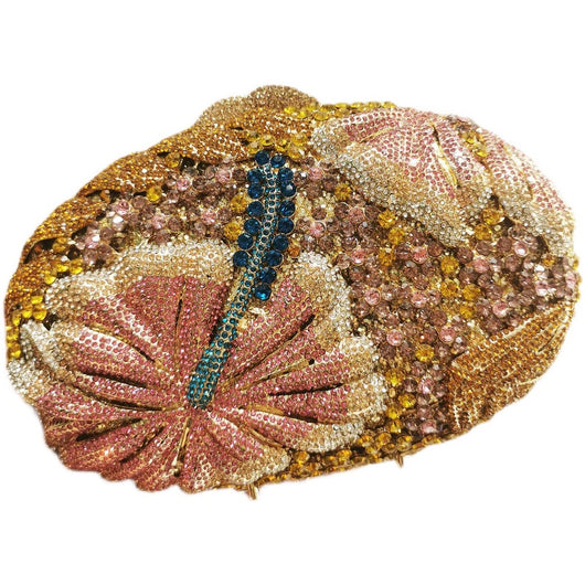 Conjunto Bolso de Noche Elegante con Diamantes y Temperamento de Celebridad - Image 3