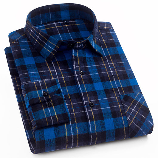 Camisa de Cuadros de Algodón Suave para Hombre - Diseño Moderno