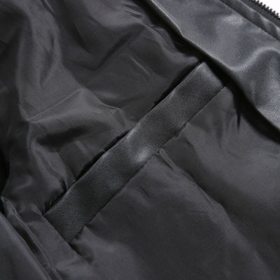 Chaqueta de Cuero para Hombre Slim Fit con Cuello de Pie y Cierre de Cremallera - Image 20