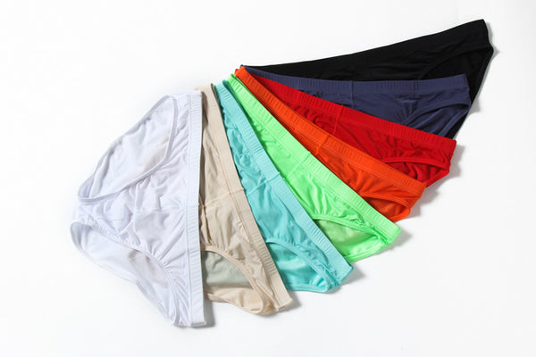 Calzoncillos Hombre Ice Silk Sin Costuras Cintura Baja Convexos