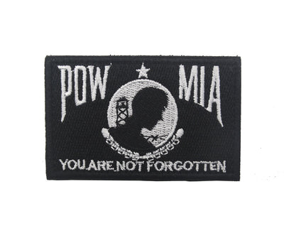 Parche Bordado Bandera POW MIA Negro y Blanco con Velcro - Image 10