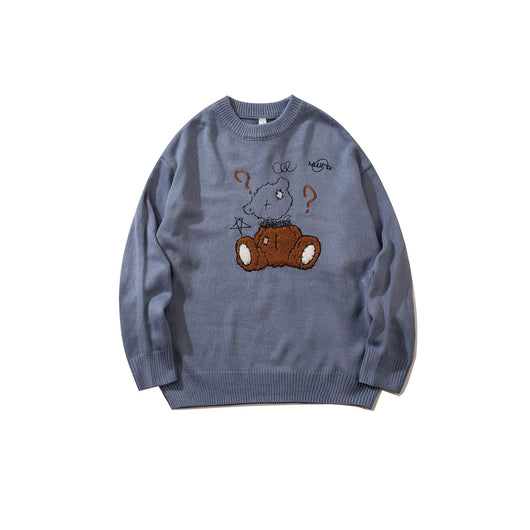 Suéter de Cuello Redondo con Diseño Cartoon Urbano para Hombre - Image 7