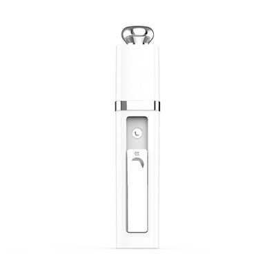 Pink USB Power Bank Nano Spray Moisturizer with silver accents, featuring a power button and sleek design. - Image 13