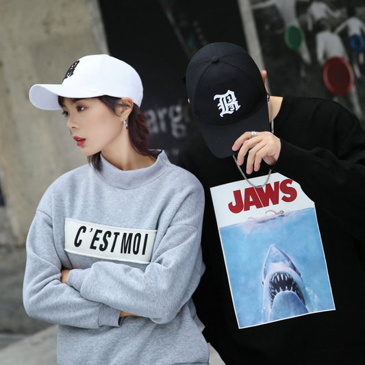 Gorra de Béisbol Coreana con Bordado de Letras