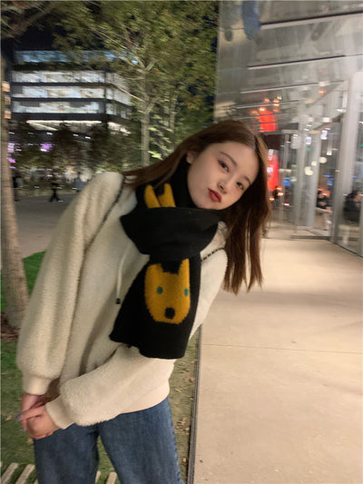 Bufanda Oso Kawaii Japonés para Mujer - Suave, Cálida y Versátil - Image 12