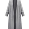 Cardigan Trench Largo de Punto para Mujer