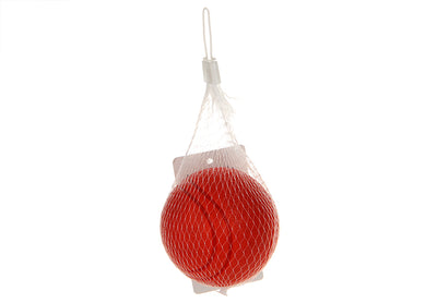 Orange rubber pet toy ball with textured surface and grooved lines, 5cm diameter, suitable for small dogs. - Image 21