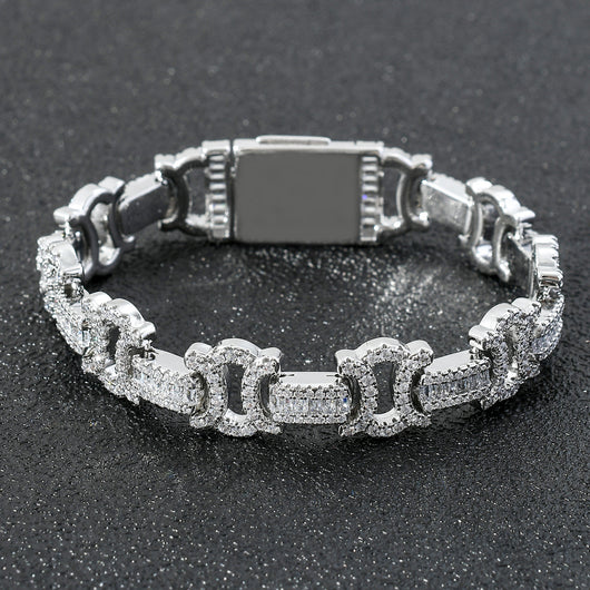 Pulsera Hip Hop para Hombre con Circonitas Cuadradas y Redondas Incrustadas - Image 6