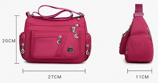 Bolso Mensajero Casual de Nylon con Múltiples Compartimentos - Image 12