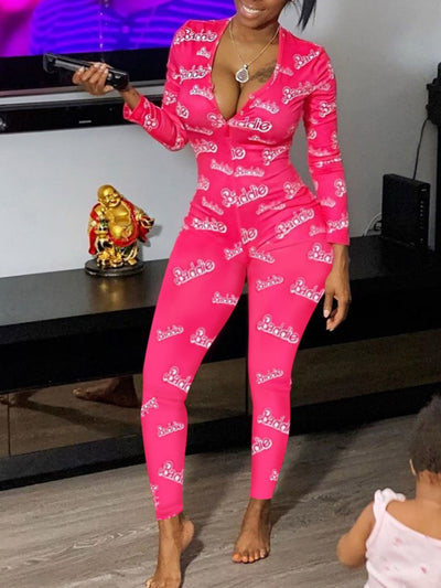 Pijama Largo Ajustado Estampado para Mujer - Image 14