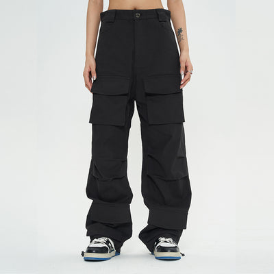 Pantalones de Trabajo Multibolsillos Corte Recto para Hombre