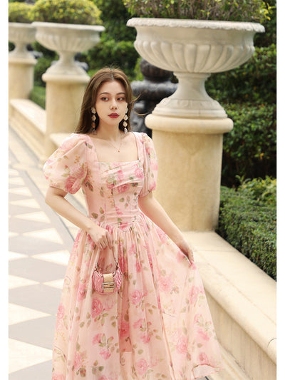 Vestido Fairy Vintage con Estampado y Cintura Ajustada - Image 14