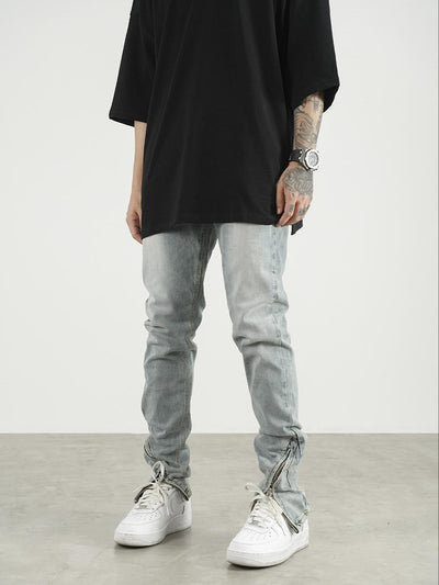 Jeans Slim Fit con Cierre Lateral para Hombre y Mujer - Image 13