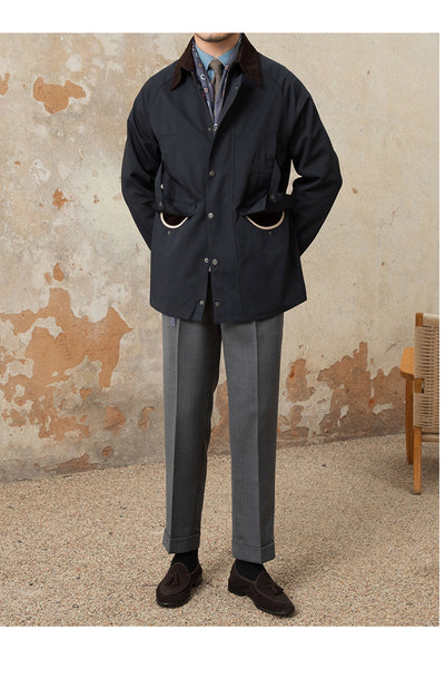 Chaqueta Impermeable Estilo Retro Italiano con Costuras de Solapa - Image 5