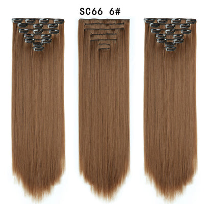 Set de Extensiones de Cabello con 16 Clips - Peluca de Fibra Sintética Premium - Image 9