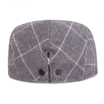 Gorra de Cuadros Estilo College en Algodón para Hombre - Image 19
