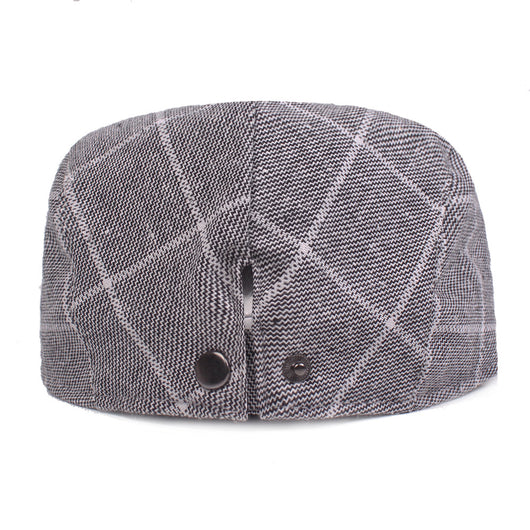 Gorra de Cuadros Estilo College en Algodón para Hombre - Image 19