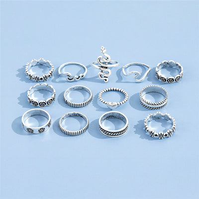 Juego de 13 Anillos Geométricos Floral Love - Image 3