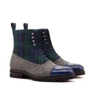 Botas Cuadros Color Block para Hombre - Image 3