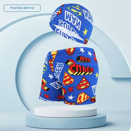 Traje de Baño Infantil con Gorro de Natación para Vacaciones en Playa - Image 5