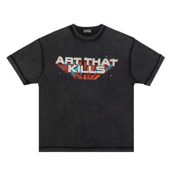 Camiseta Estampada con Letras para Hombre