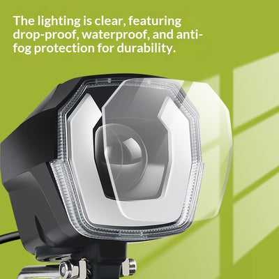 Faro LED Plegable para Bicicleta Eléctrica con Claxon