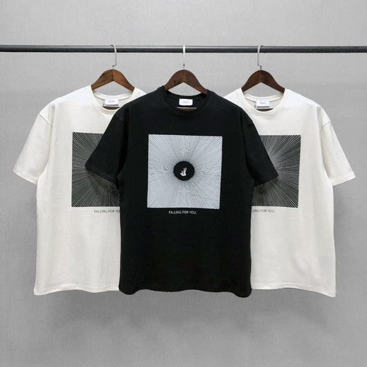 Camiseta Suelta de Manga Corta para Parejas - Estilo Urbano Moderno - Image 12
