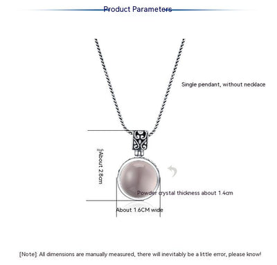 Collar de Plata S925 con Cuarzo Rosa Natural para Mujer - Image 10