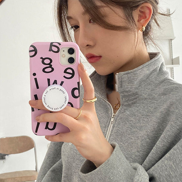 Soporte Minimalista Coreano para Funda de Celular con Letras - Image 3
