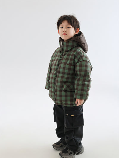 Abrigo Infantil Reversible Acolchado Cuadros Invierno - Image 9