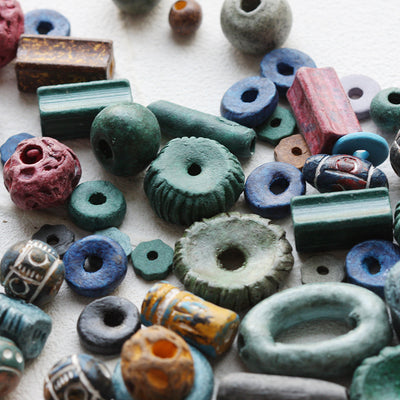 Cuentas de Cerámica Artesanales Multicolor para Joyería DIY