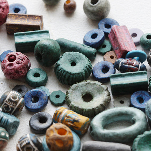 Cuentas de Cerámica Artesanales Multicolor para Joyería DIY