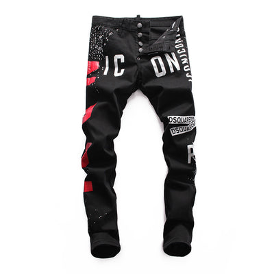 Pantalón Denim Elástico con Estilo Urbano Americano