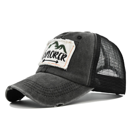 Gorra de Béisbol Vintage con Bordado Desteñido y Visera Curva de Malla - Image 10