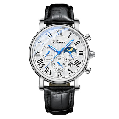 Reloj Empresarial Hombre Fases Lunares Calendario Resistente al Agua - Image 7