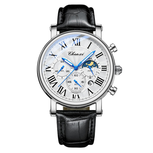Reloj Empresarial Hombre Fases Lunares Calendario Resistente al Agua - Image 7