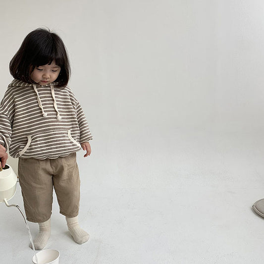 Sudadera Infantil a Rayas Suelta y Cómoda