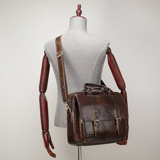 Bolso de Negocios Crosswise en Cuero Genuino para Hombre - Image 9