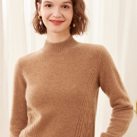 Suéter de Cuello Alto en Cashmere Puro para Mujer - Base Layer Premium - Image 17