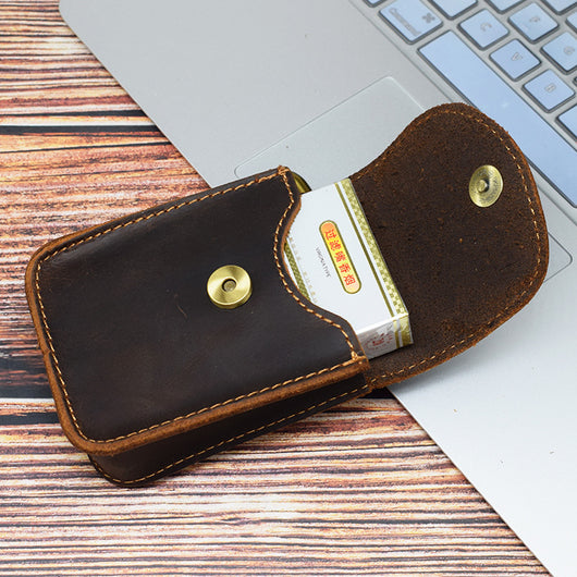 Estuche Plegable para Gafas de Cuero Genuino con Hebilla - Image 3