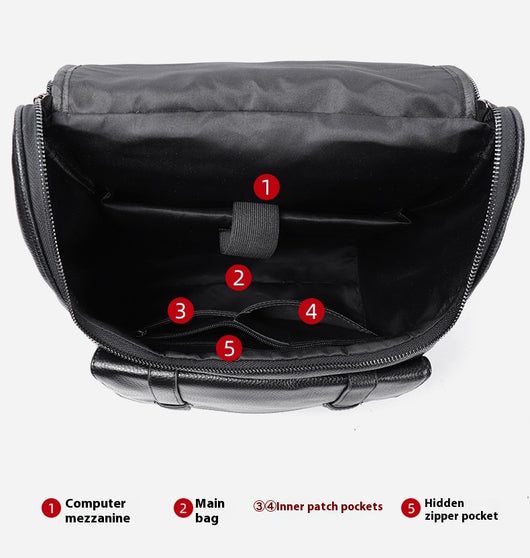Mochila de Cuero Genuino Gran Capacidad Premium - Image 10