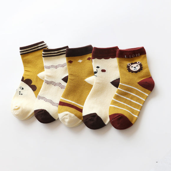 Calcetines de Algodón con Diseños de Animales Divertidos para Niños y Niñas