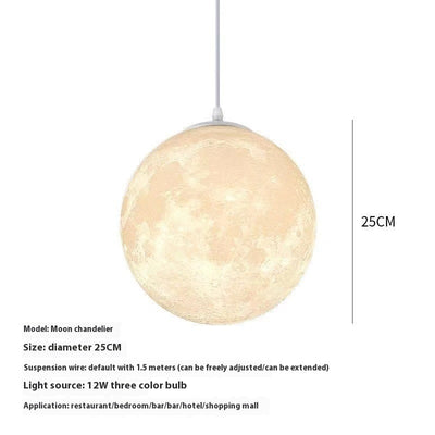 Lámpara de Techo Luna 3D - Luz Cálida para Dormitorio - Image 8