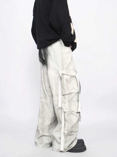 Pantalones Cargo Multi-bolsillos Hombre Corte Recto Cómodo - Image 5