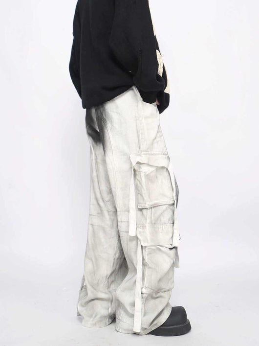 Pantalones Cargo Multi-bolsillos Hombre Corte Recto Cómodo - Image 5