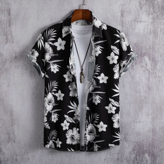 Camisa Estampada Artística para Hombre - Manga Corta - Image 27